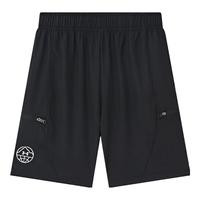 安德玛（Under Armour）儿童户外拼接梭织短裤男大童舒适速干运动裤242123350 黑色 160 