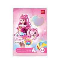 得力(deli)10色 A4奇妙萌可手工折纸 30张/袋 儿童剪纸彩纸 美术创意 开学必备手工纸MK801-4