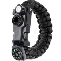 尚官 求生手环16合一户外生存装备多功能野外用徒步应急工具随身小物件