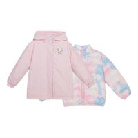 361°童装女童上衣两件套2025年冬季小童保暖外套 鲜艳粉 101cm