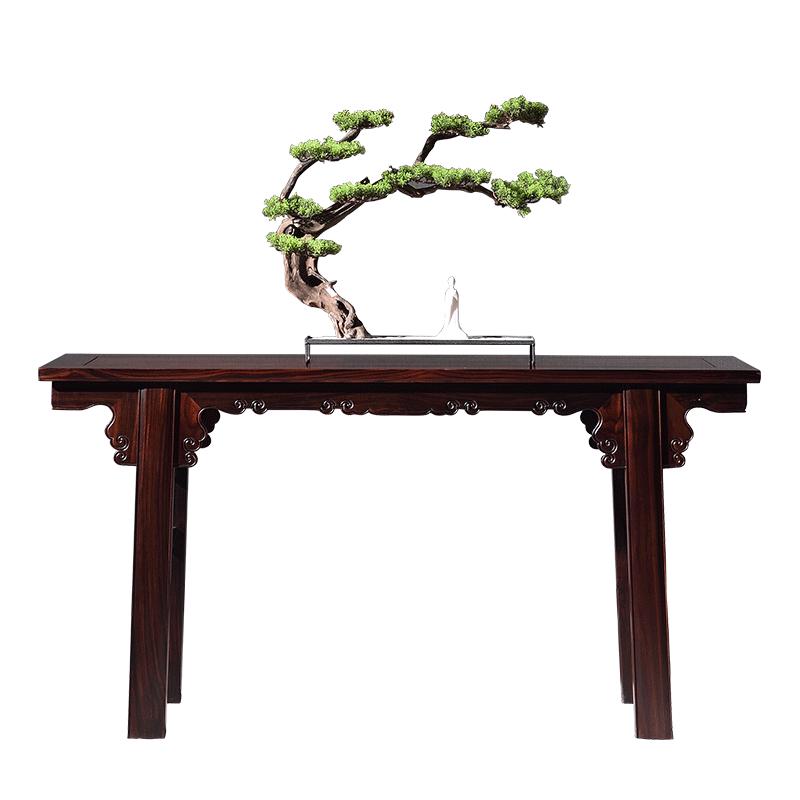 木中央 红木家具 印尼黑酸枝（学名：阔叶黄檀）玄关桌案几中式条案 实木平头案1.3/1.5米供台神台 153*42*80平头案