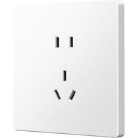 国际电工 开关插座大面板电源墙壁五孔白色暗装插座86型三孔一开单控双控 一开单控