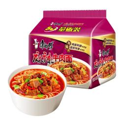康师傅 经典麻辣牛肉面 102g*5 五连包
