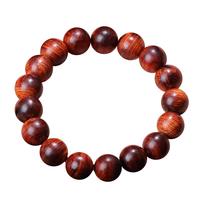 今夕 海南黄花梨木手串佛珠12mm17颗虎斑山水纹油梨单圈文玩男士文玩把件高密老料降香黄檀 12mm 17颗