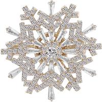 Eternelle法国雪花系列简约百搭胸针气质外套别针开衫扣高档胸花 银色 