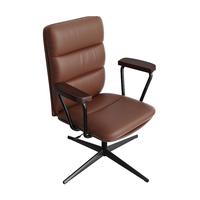 乐歌电脑椅家用书房卧室书桌椅子轻奢化妆椅学习舒适久坐办公家居椅 复古小皮椅YH3