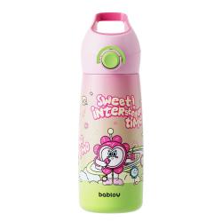 花伴森 316不锈钢 女士保温杯 吸管  星空园艺家480ml 401-500mL