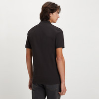 Levi's李维斯24男士复古时尚商务针织短袖POLO衫 M 黑色