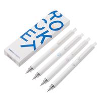 KACO 菁点按动笔0.5mm黑色中性笔速干网红创意文具办公学生刷题考试专用水性笔 学科笔4支装