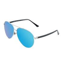 镜邦经典飞行员太阳镜 偏光墨镜变色蛤蟆眼镜 驾驶防强光男女遮阳镜 偏光-雅银-冰蓝片