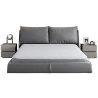 家居 悬浮床美院布艺床双人床卧室感应灯带具115039 1.8m悬浮灯带软床