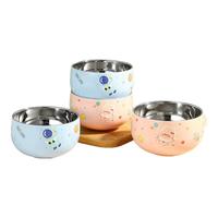 尚菲优品(SFYP)316L不锈钢碗 双层隔热汤碗饭碗儿童碗面碗 13cm SF081L-13 316L不锈钢碗13cm(晴蓝宇航员)