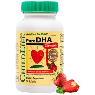 CHILDLIFE 小金珠 DHA鱼肝油胶囊 草莓味 90粒