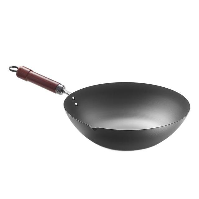 RIVER LIGHT 平底炒锅 无涂层铁锅 30cm