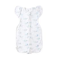 Cutelife新生儿防惊跳睡袋婴儿竹棉投降式包裹式睡袋襁褓巾防踢被 单层有龙骄骄 室温25-27 59cm