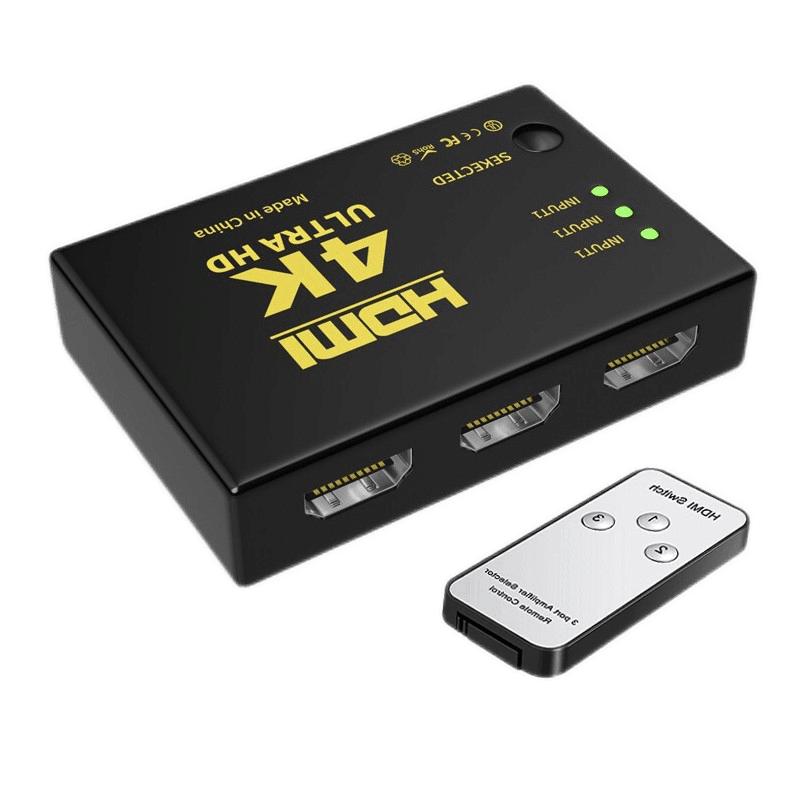 HONGDAK 三进一 HDMI切屏器 黑色
