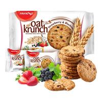 munchy's 马奇新新 燕麦粗粮饼干 草莓黑加仑味 208g