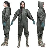 海斯迪克 gnjz-1034 涉水裤 防水连体雨衣雨裤 水产加工防水裤 户外作业下水裤捕鱼裤 全身款41码