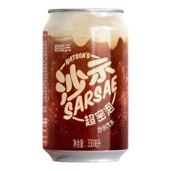 屈臣氏 沙示汽水碳酸饮料气泡水可乐汽水宅家聚餐必备330mL*24罐整箱