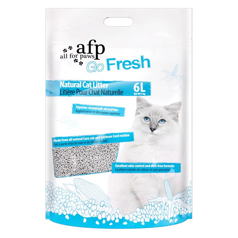 all for paws 猫砂宠物猫咪豆腐猫砂低尘除臭结团强吸水可冲清洁用品6L 原味豆腐