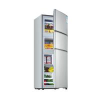 RIPU 日普 BCD-136A206D 直冷三门冰箱 136L 拉丝银