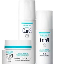 珂润 Curel）保湿水乳霜套装(2号水+乳液+面霜)补水护肤品套装男女七夕礼物