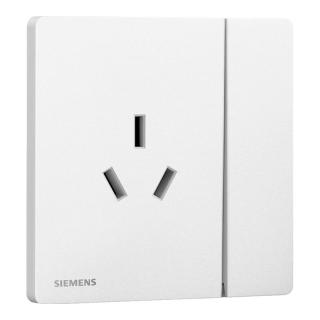 SIEMENS 西门子 灵蕴系列 5UB12533NC01 86型墙壁插座 三孔带开关款 16A 辰曦白