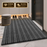 斯美儿 入户门地垫 40*60cm 双律纹雅致灰