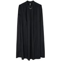 三彩2024春季纯棉廓形连衣裙立领设计感A字裙小众女 黑色 M 160/84A