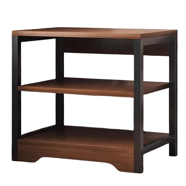 移动端、京东百亿补贴：立太 LEADTEK 置物架 落地储物架多功能一体靠墙收纳柜货架多层厨房置物柜架子  3层黑橡木色 48*60