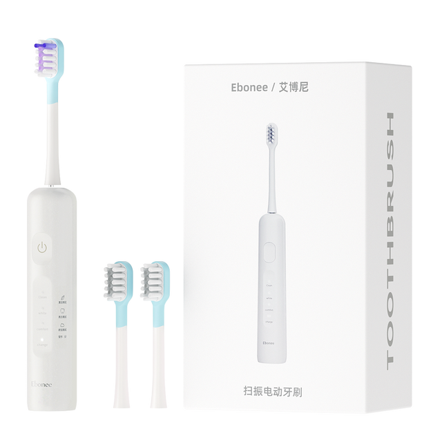 艾博尼 Ebonee 德国艾博尼扫振电动牙刷S7成人智能声波3倍高效清洁软毛净白刷1套