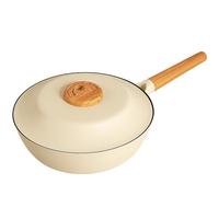 SANHO 三禾 炒锅(28cm、有涂层、不粘、铝合金、暖阳黄)