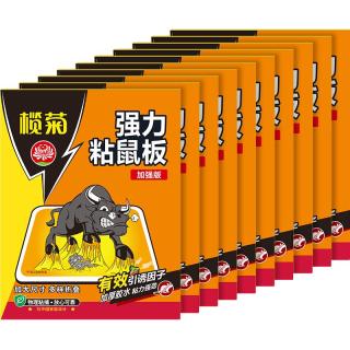 榄菊 老鼠贴10片超强力粘鼠板捕鼠贴抓老鼠胶 加大加强 粘鼠板10片（强力型）