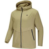 可隆 KOLON SPORT男子户外轻量防晒皮肤衣防泼水连帽夹克外套上衣 橄榄绿OG 170/M