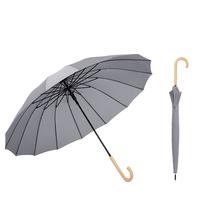 Le Bronte 朗特乐 16骨直杆晴雨伞 弯柄款 灰色