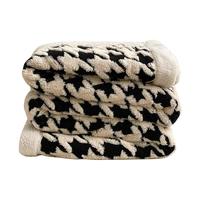 一默毛毯冬季塔芙绒加厚保暖午睡毯羊羔绒盖毯办公室居家双面绒暖毯子 子夜月光 100*120cm