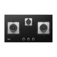 林内（Rinnai）燃气灶天然气 双灶具 家用三眼灶5.0kW猛火灶台嵌两用 熄火保护三区烹饪灶台3E07M