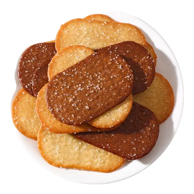 泰山娃 网红饼干椰奶薄脆饼干零食办公室巧克力味休闲食品早餐糖粒薄饼 椰奶味325g/品尝装