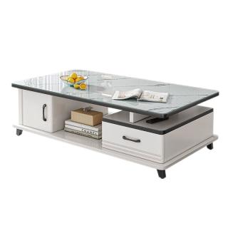 SHICY 实采 新品茶几客厅家用小户型轻奢茶桌子茶台简约现代圆形玻璃茶几 圆角加固款