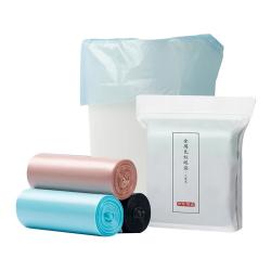 京东京造 平口垃圾袋45*50cm*60只超厚双面3丝三色分类厨房家用加厚中号