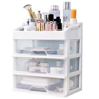 PAIDAI 派代 抽屉式化妆品收纳盒 塑料收纳箱 桌面整理盒 梳妆台护肤品置物架 大号（28.5*17*13.5cm）
