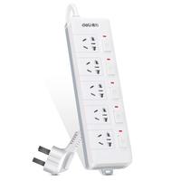 deli 得力 3998 新国标分控插排 五位五孔 3m