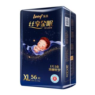 乐贝 丝享金眠拉拉裤XL码56片婴儿超薄干爽尿不湿透气防漏