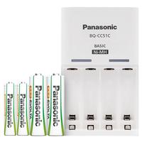 Panasonic 松下 5号充电电池 1.2V 1900mAh 2粒+7号充电电池 1.2V 750mAh 2粒 充电套装 4粒装 K-KJ51MRC22C