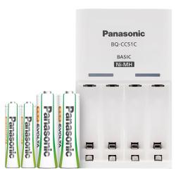 Panasonic 5号充电电池 1.2V 1900mAh 2粒+7号充电电池 1.2V 750mAh 2粒 充电套装 4粒装 K-KJ51MRC22C