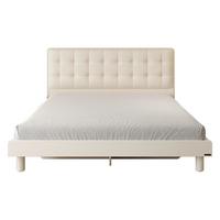 QuanU 全友 自然生活系列 129903 原木软包床 180*200cm 悬浮高箱款