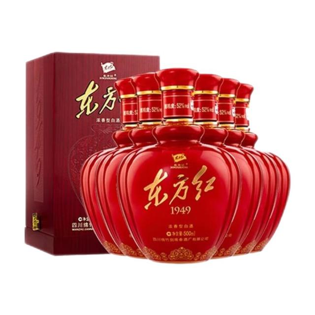 剑南春东方红1949 52%vol 浓香型白酒500ml*6瓶整箱装【报价价格评测