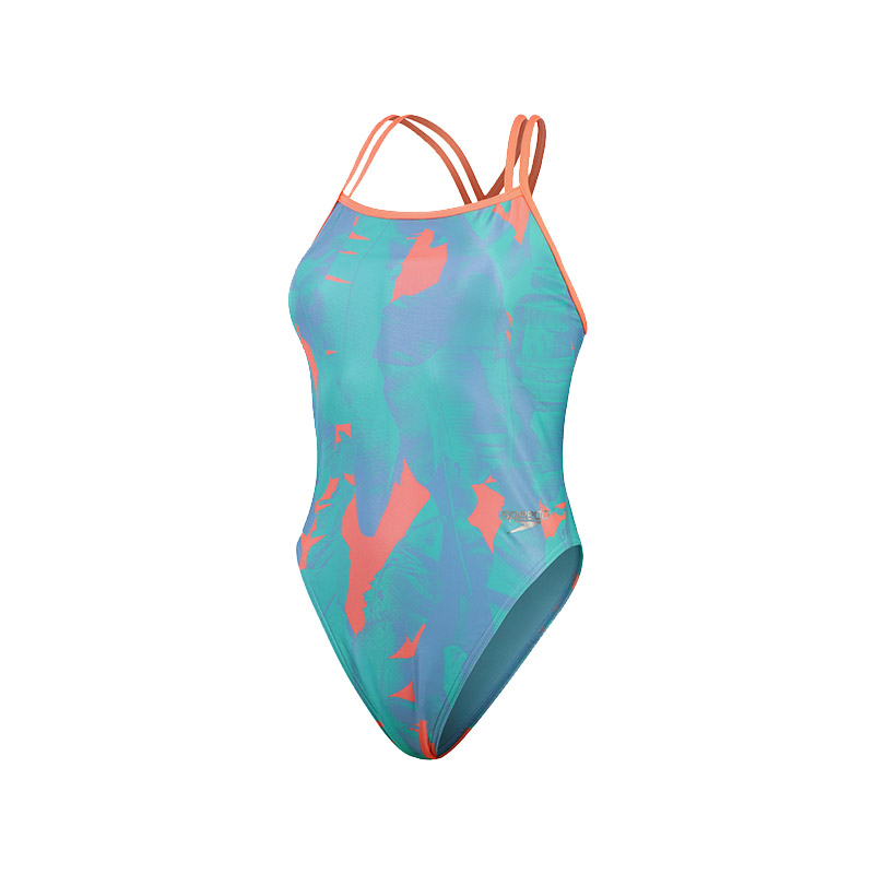 Speedo/速比涛 细肩带美背高腿部裁剪高效训练连体泳衣高能抗氯