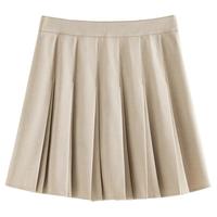 范思蓝恩学院风a字高腰半身裙女春装2024百褶裙短裙24FS11141 牛仔蓝 L