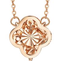 Chow Sang Sang 周生生 薄荷系列 91870N 幸运四叶草18K玫瑰金项链 47cm 0.5g